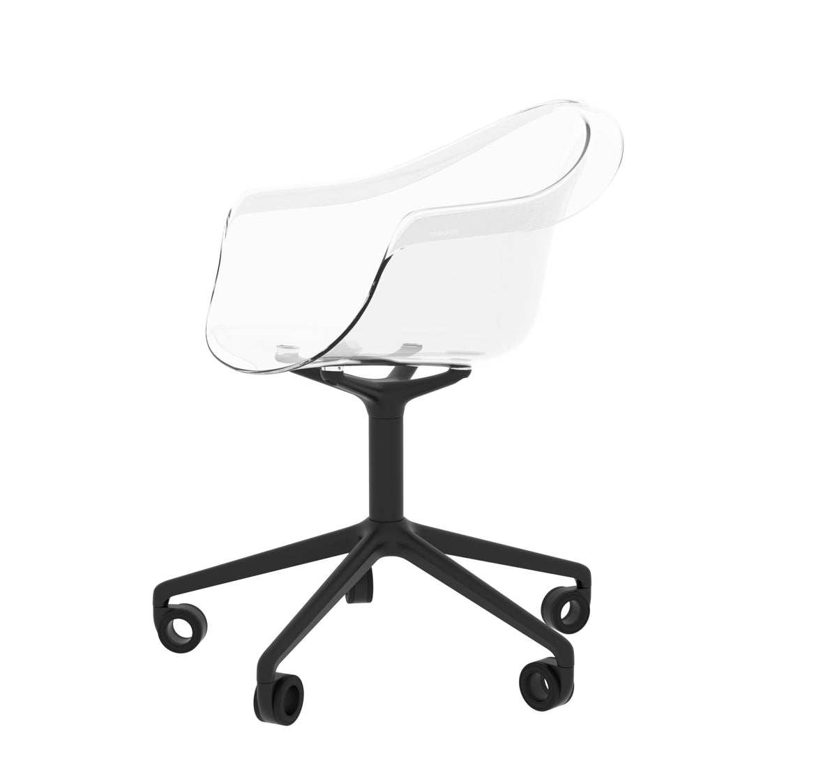 INCASSO SWIVEL ARMCHAIR WITH CASTER - Chaise Bureau Roulante design
