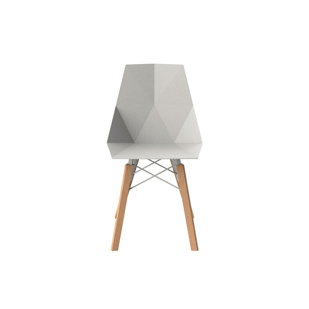 FAZ WOOD CHAIR - Geometric chair with wooden base