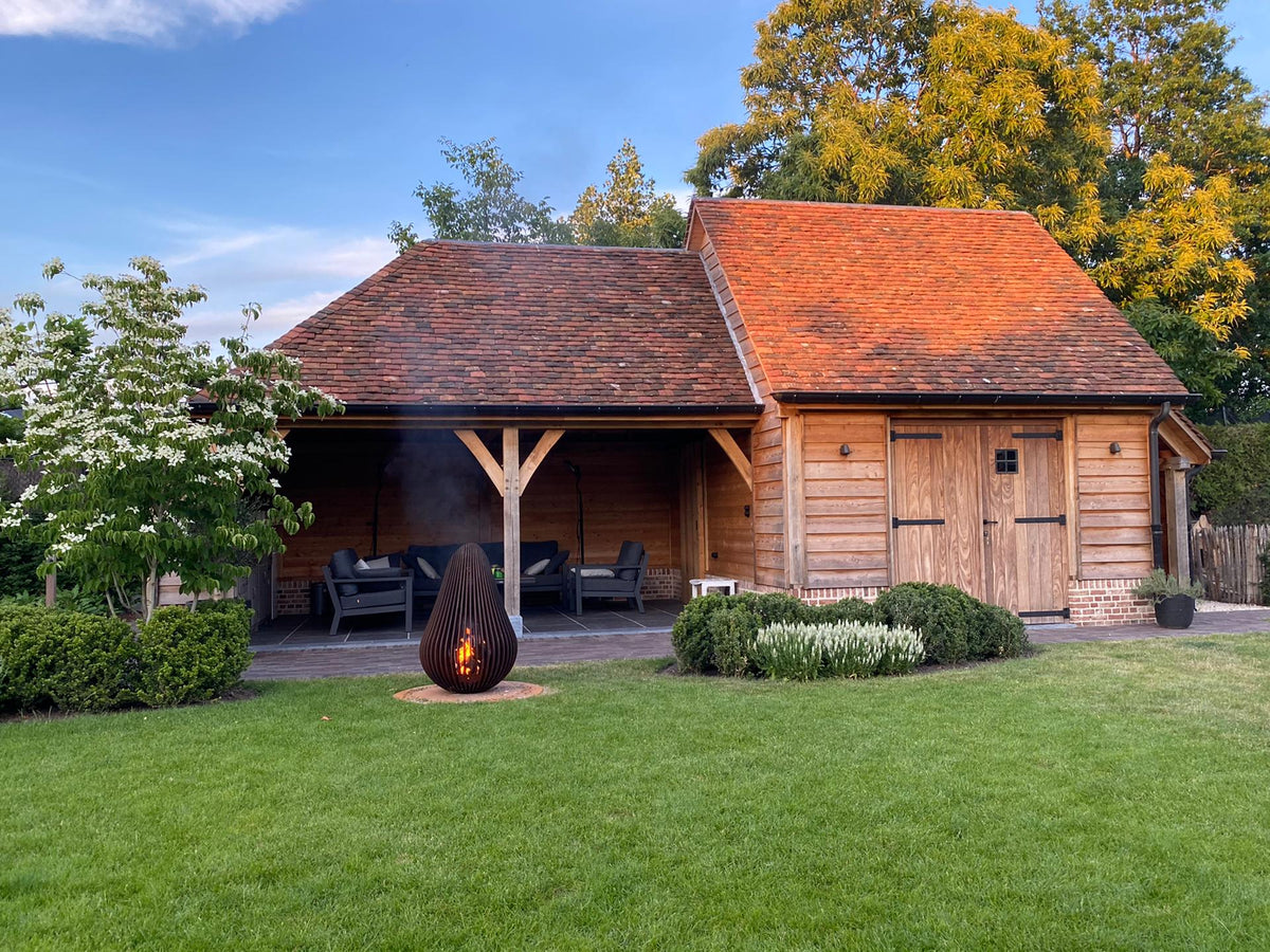 Outdoor Fireplace Dewdrop M Glowbus Garden