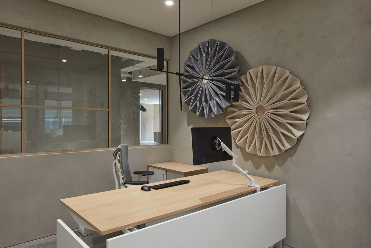 Sound Absorption ACOUSTIC PLEAT Edel - Acoustic Diffuser For Co-Working Spaces