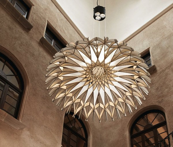 Dome 60/01 - LED Pendant Lamp In Beech Veneer