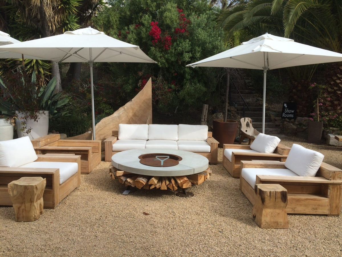 ERCOLE Concrete 150 Outdoor Fire Pit Steel and Concrete