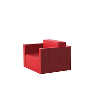 Outdoor Design Armchair red