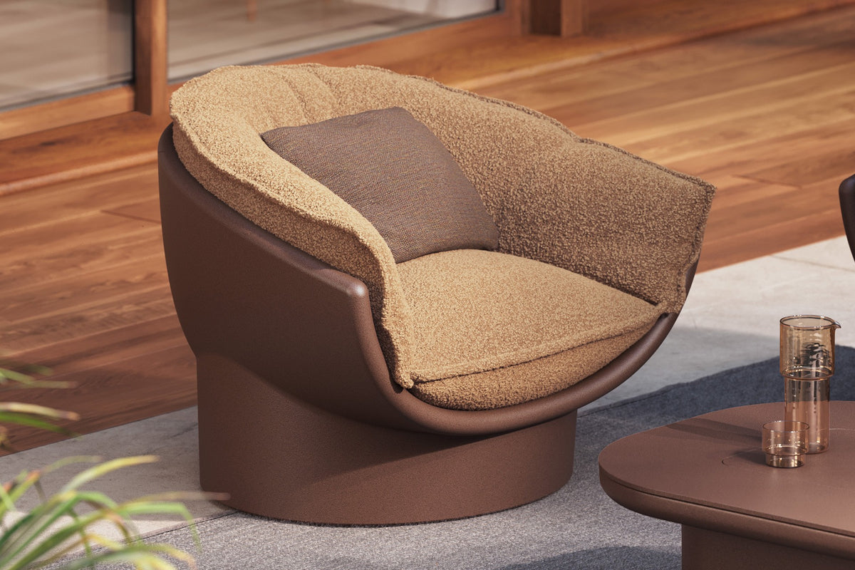 Luna Vondom indoor outdoor armchair on a terrace