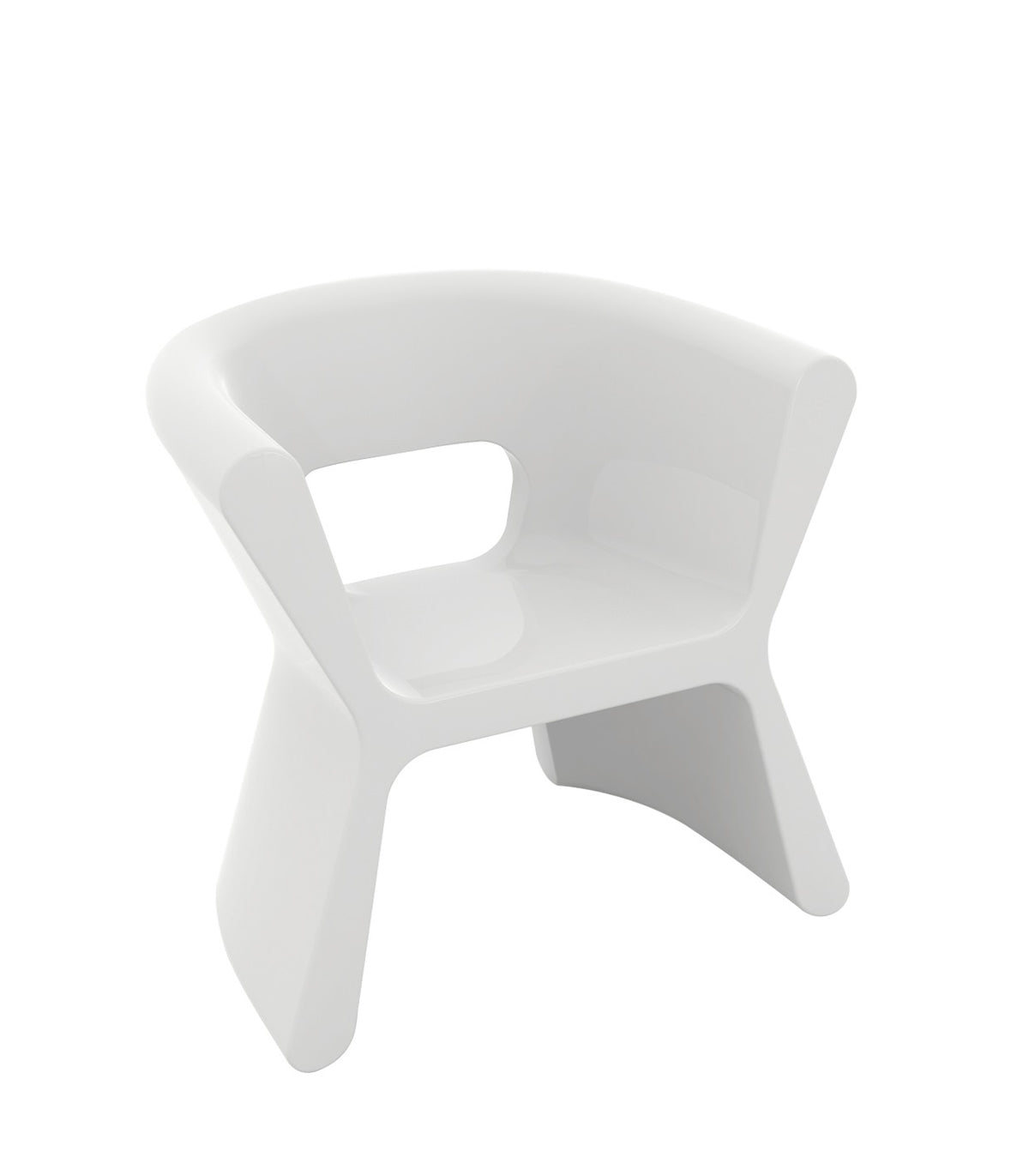 PAL VONDOM Design Armchair with Armrests - White Lacquered