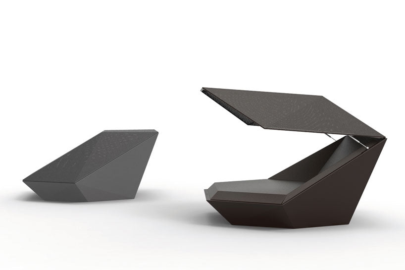 Lit de Jardin en forme de coquille Faz Daybed par Vondom