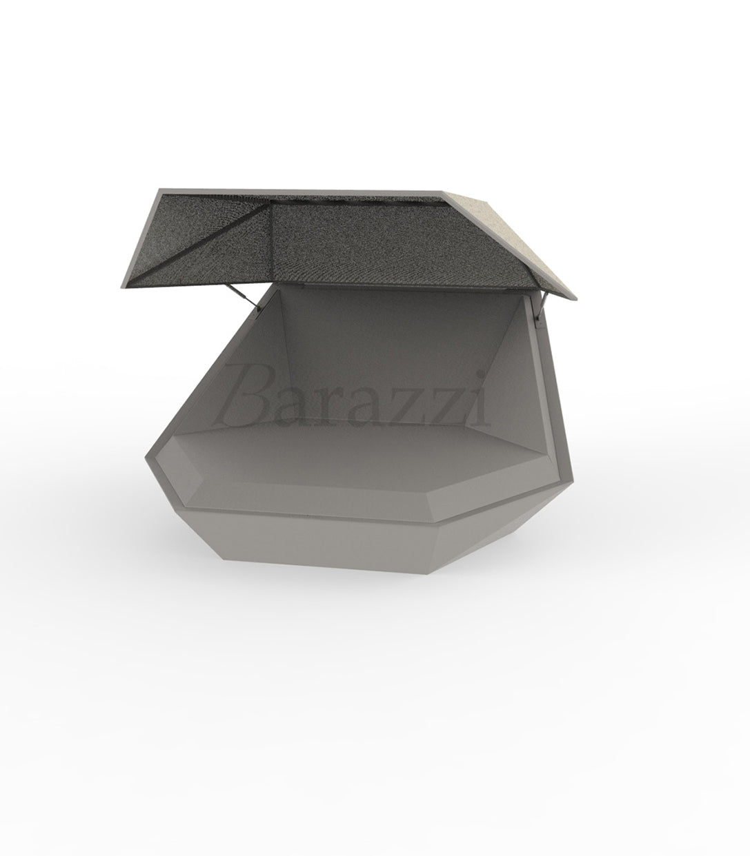 Transat XL Design Faz Daybed Taupe Laqué avec Parasol par Vondom. Image d'illustration