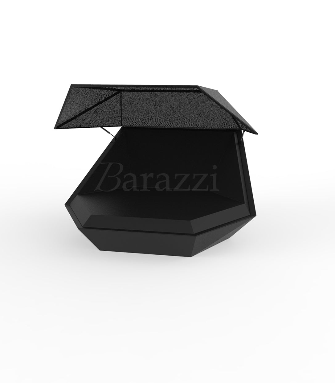 Transat XL Design Faz Daybed Noir Laqué avec Parasol par Vondom. Image d'illustration