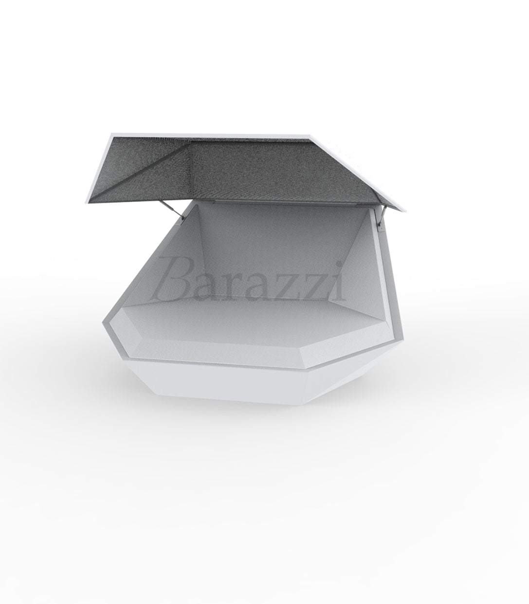Transat XL Design Faz Daybed Blanc Laqué avec Parasol par Vondom. Image d'illustration
