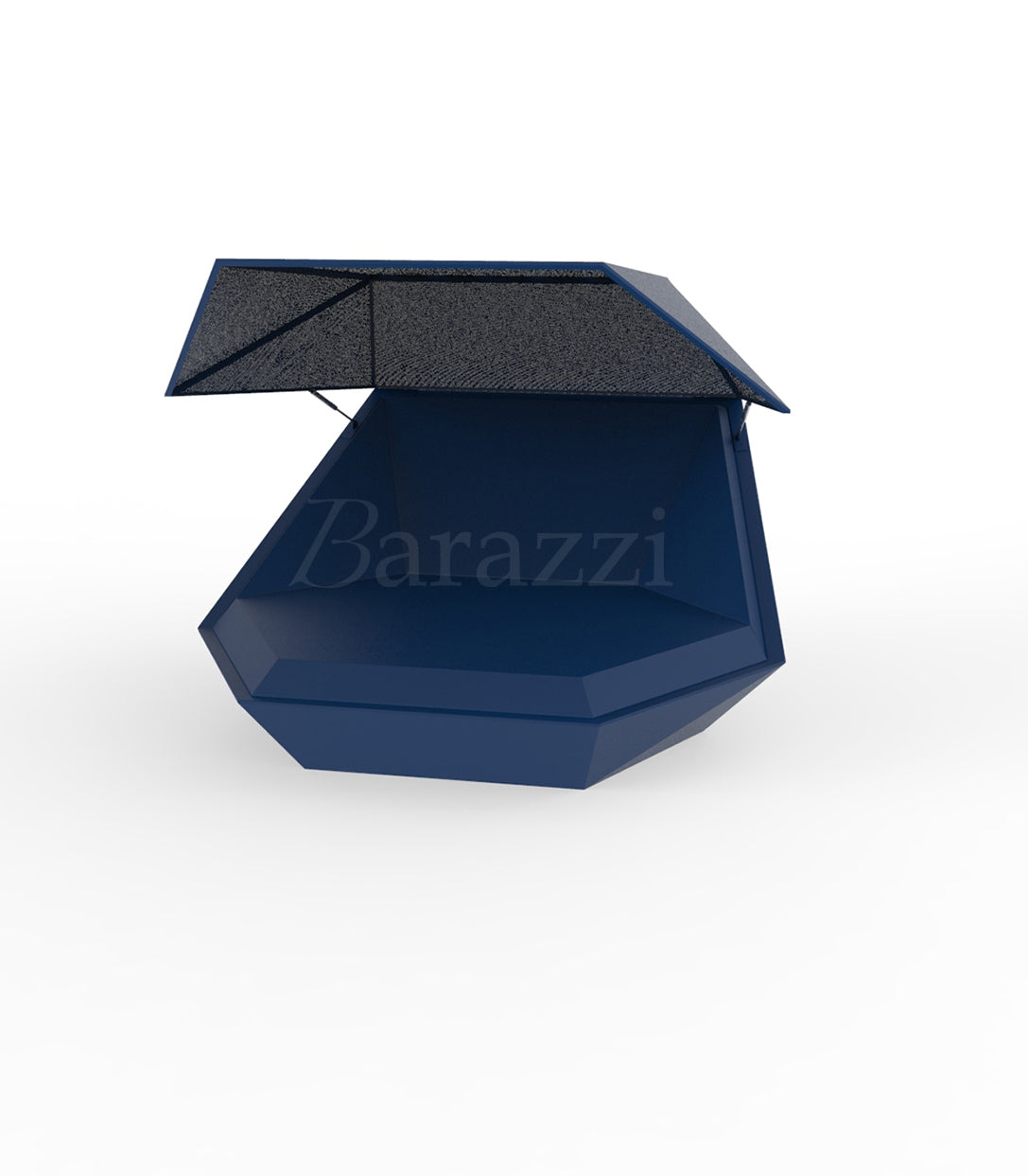 Transat XL Design Faz Daybed Bleu Laqué avec Parasol par Vondom. Image d'illustration