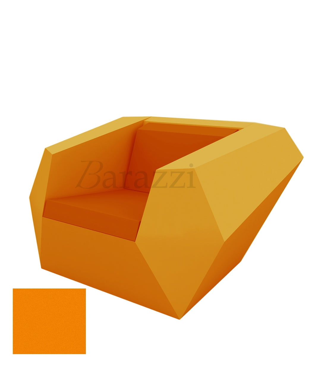 FAZ Fauteuil Orange Polyethylene Mat Vondom