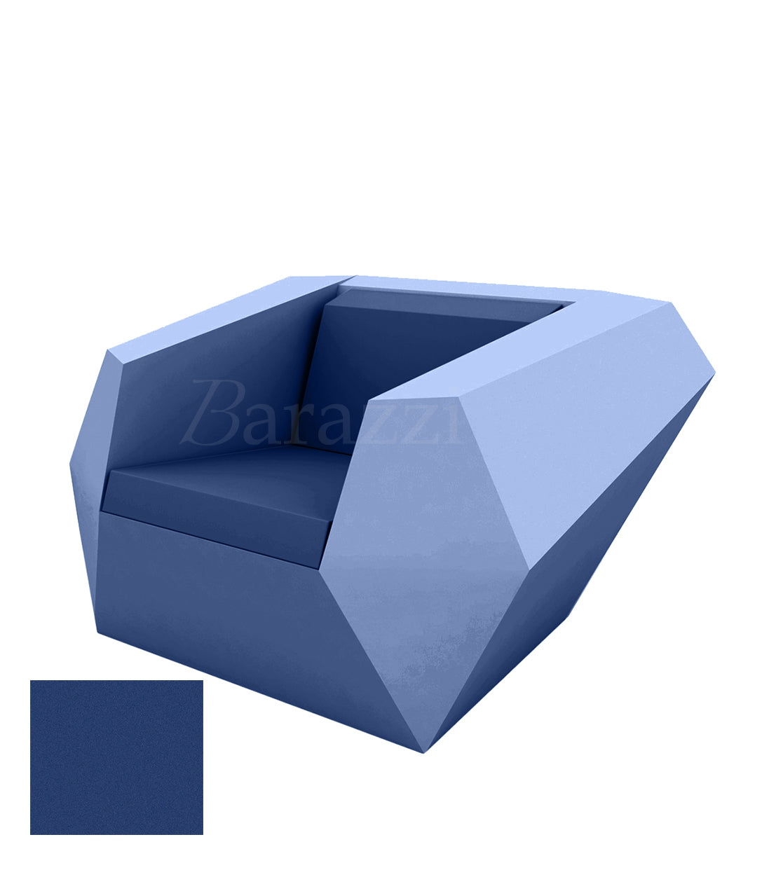 FAZ Fauteuil Bleu Polyethylene Mat Vondom