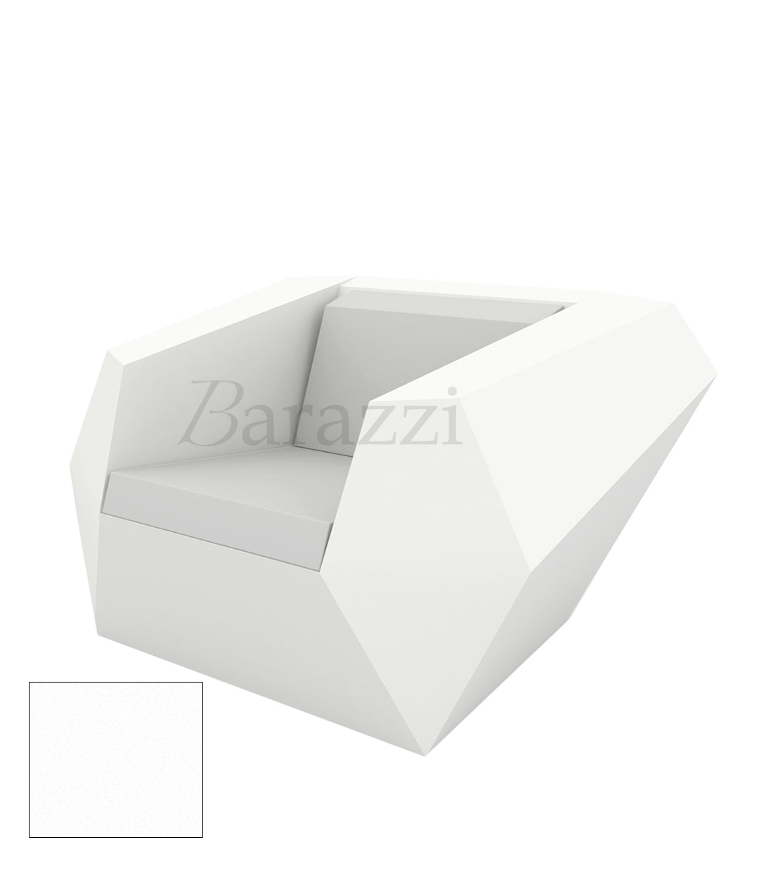 FAZ Fauteuil Blanc Polyethylene Mat Vondom