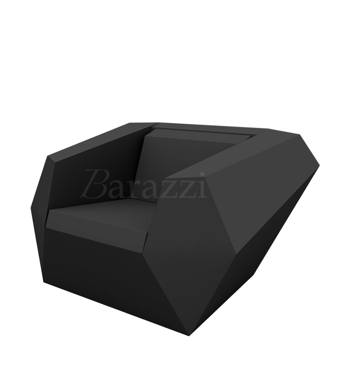 FAZ Fauteuil Noir Polyethylene Mat Vondom