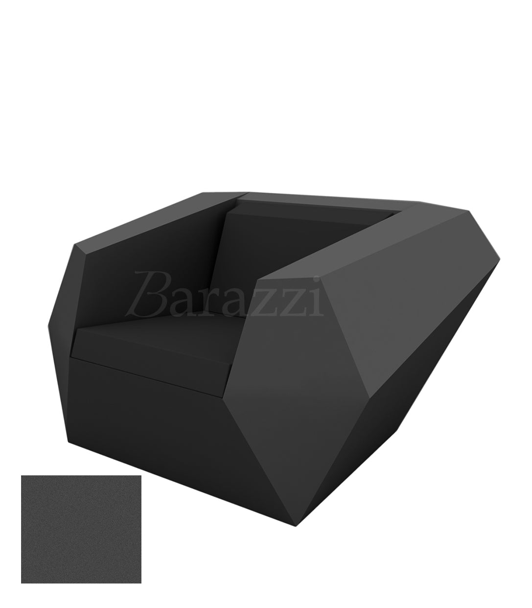 FAZ Fauteuil AnthracitePolyethylene Mat Vondom