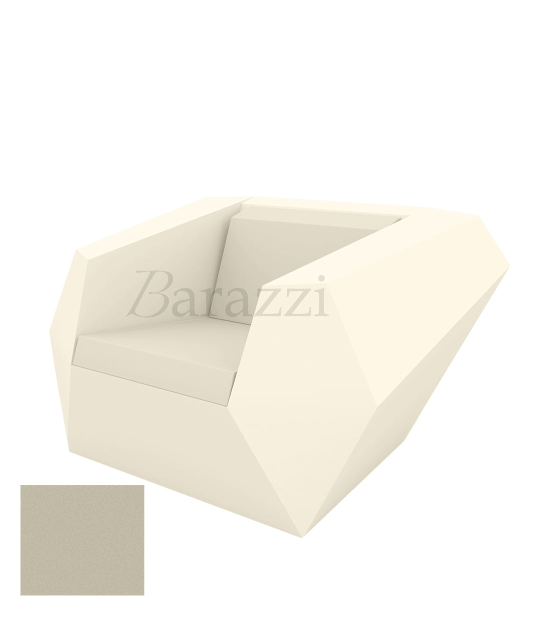 FAZ Fauteuil Ecru Polyethylene Mat Vondom