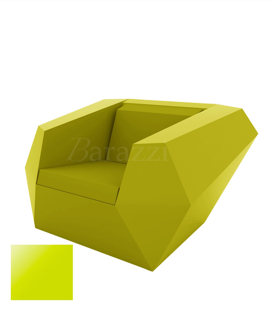FAZ Armchair Pistachio Lacquered Polyethylene Vondom