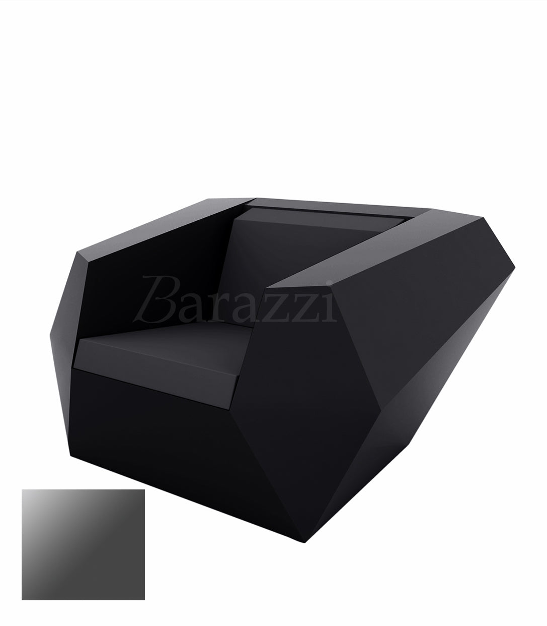 FAZ Armchair Anthracite Lacquered Polyethylene Vondom