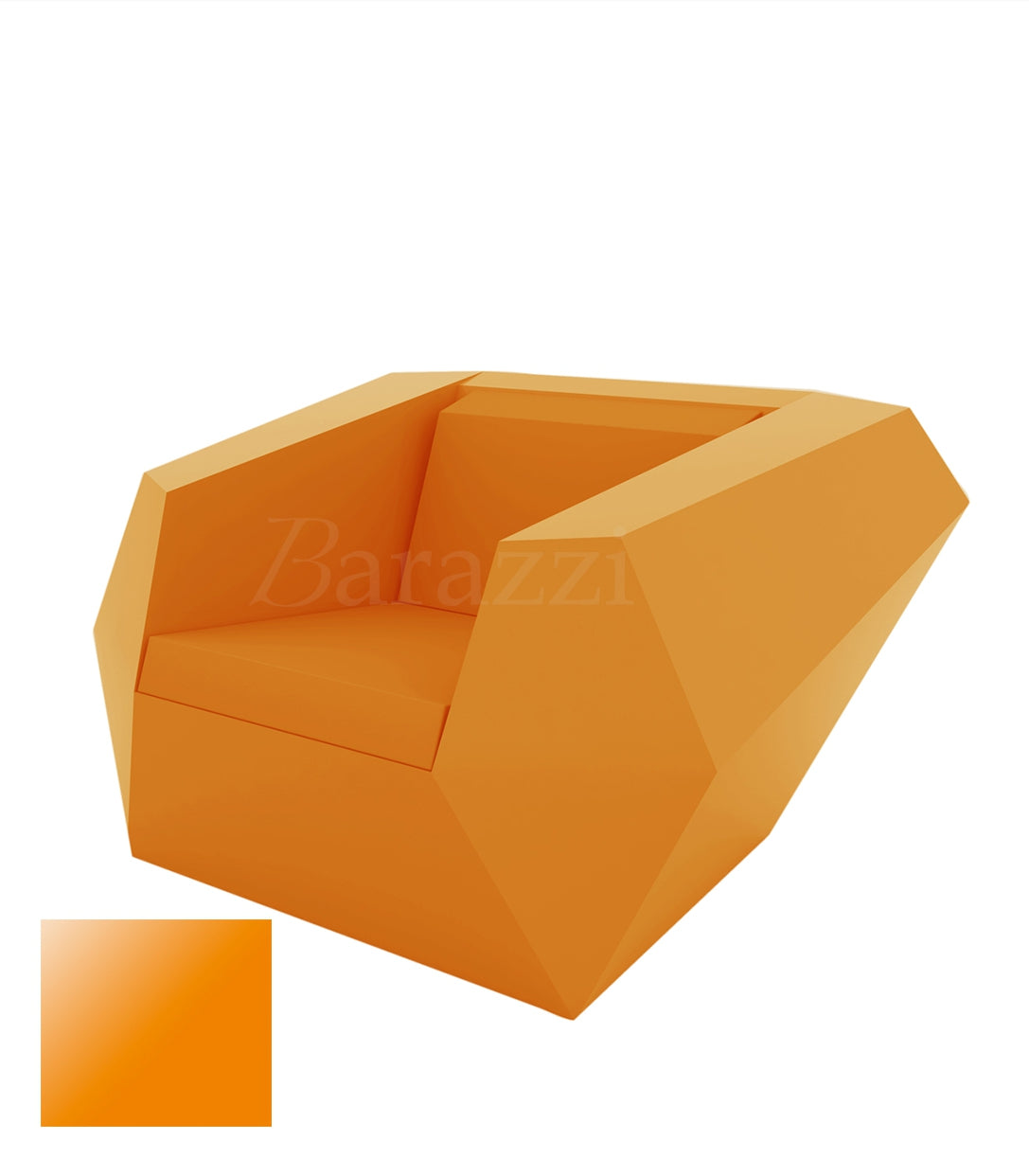 FAZ Armchair Orange Lacquered Polyethylene Vondom