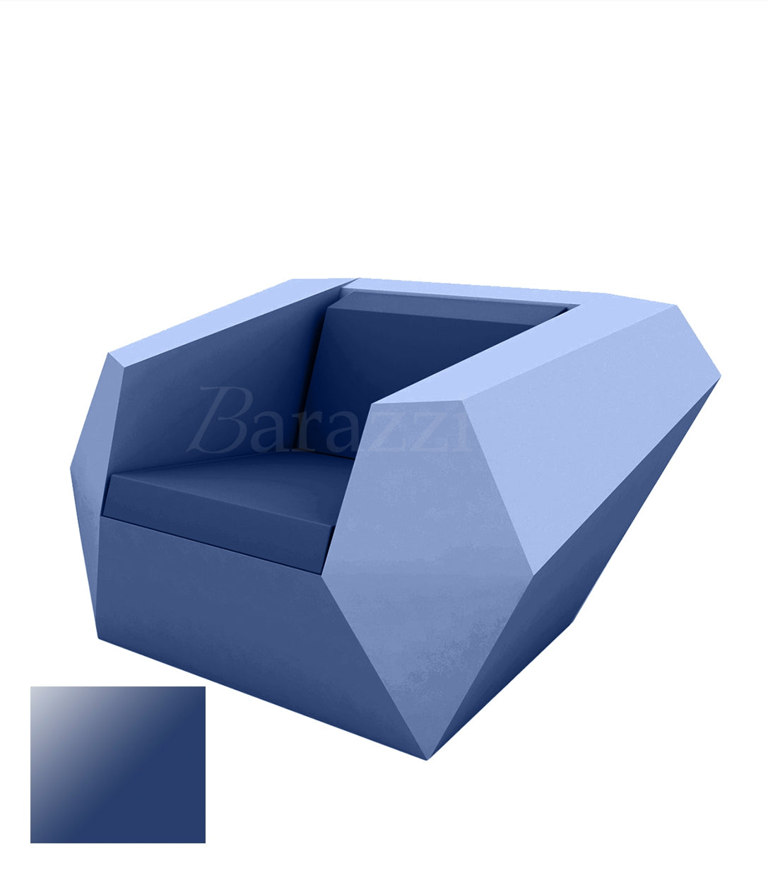 FAZ Armchair Navy Lacquered Polyethylene Vondom
