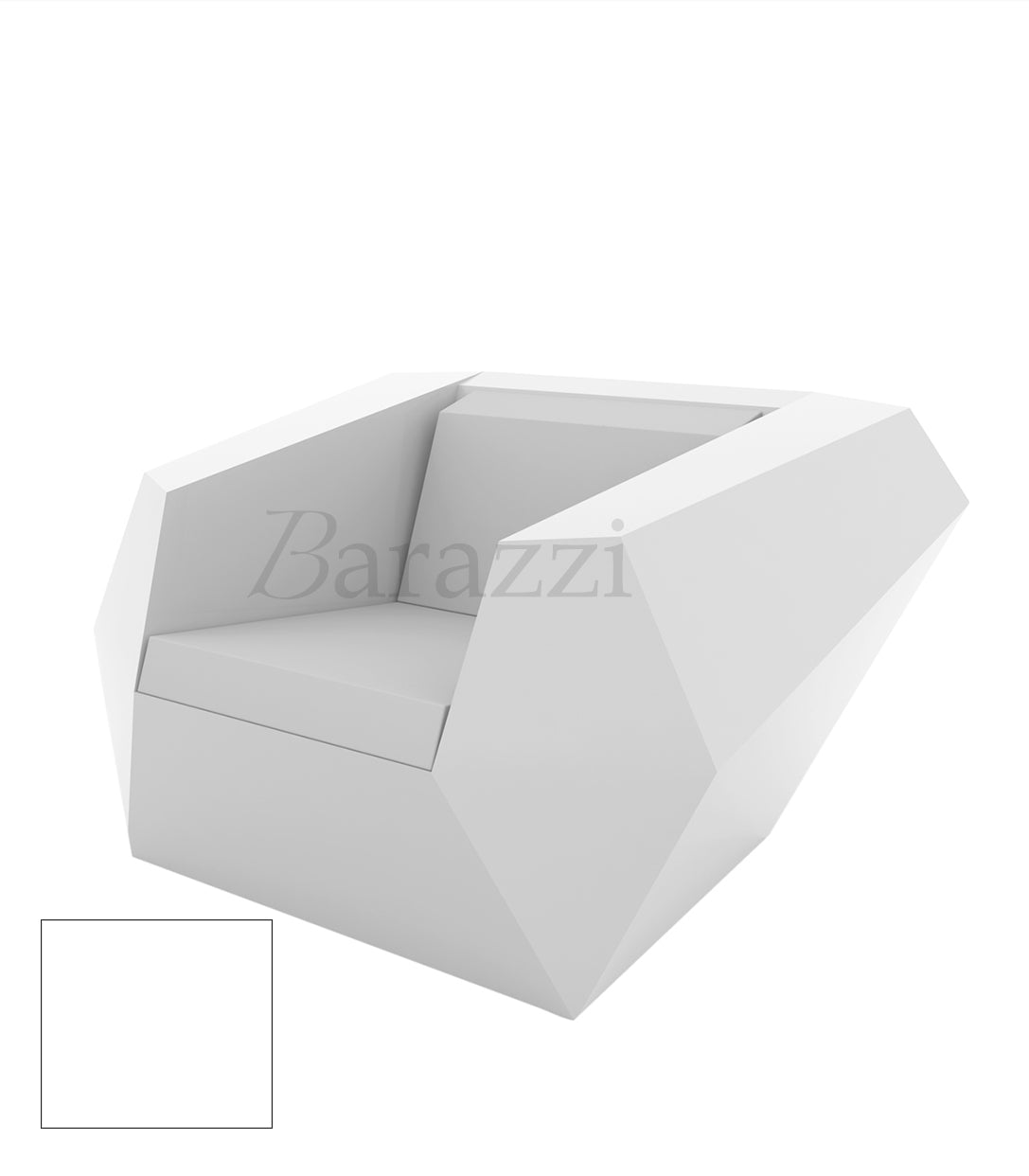 FAZ Armchair White Lacquered Polyethylene Vondom