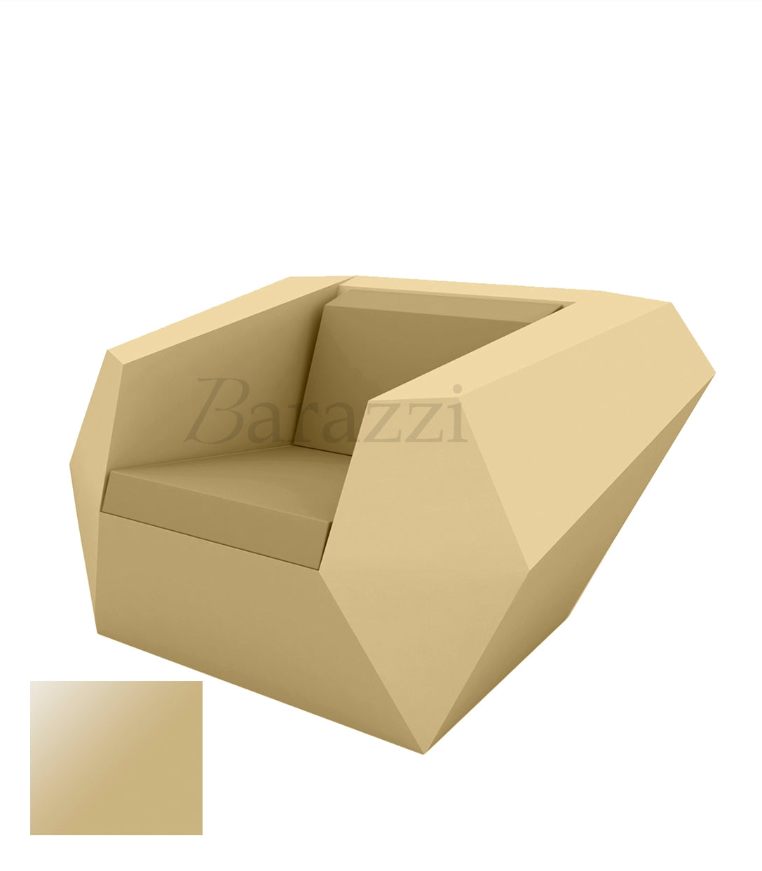 FAZ Armchair Beige Lacquered Polyethylene Vondom