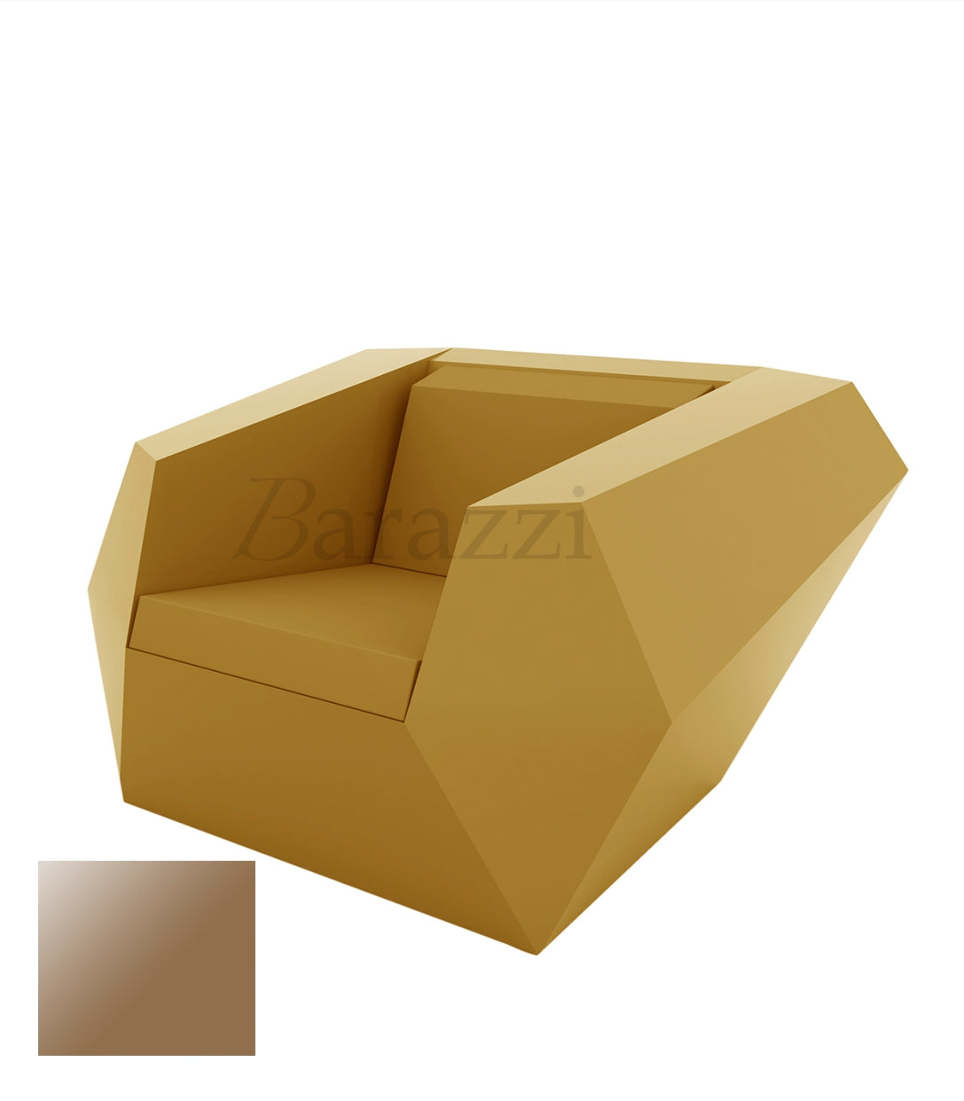 FAZ Armchair Champagne Lacquered Polyethylene Vondom