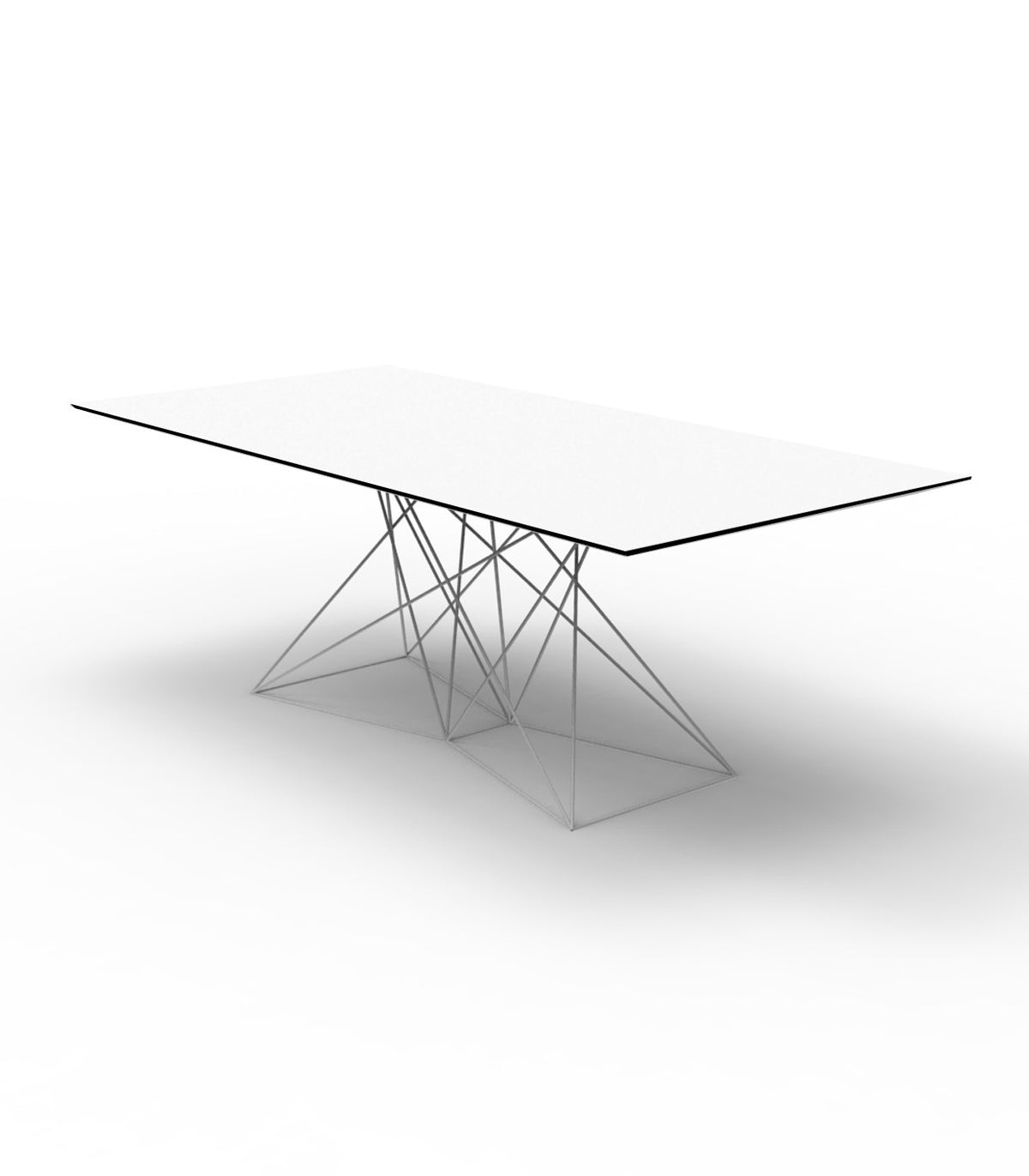 Faz Large Stainless Steel Dining Table Vondom - white