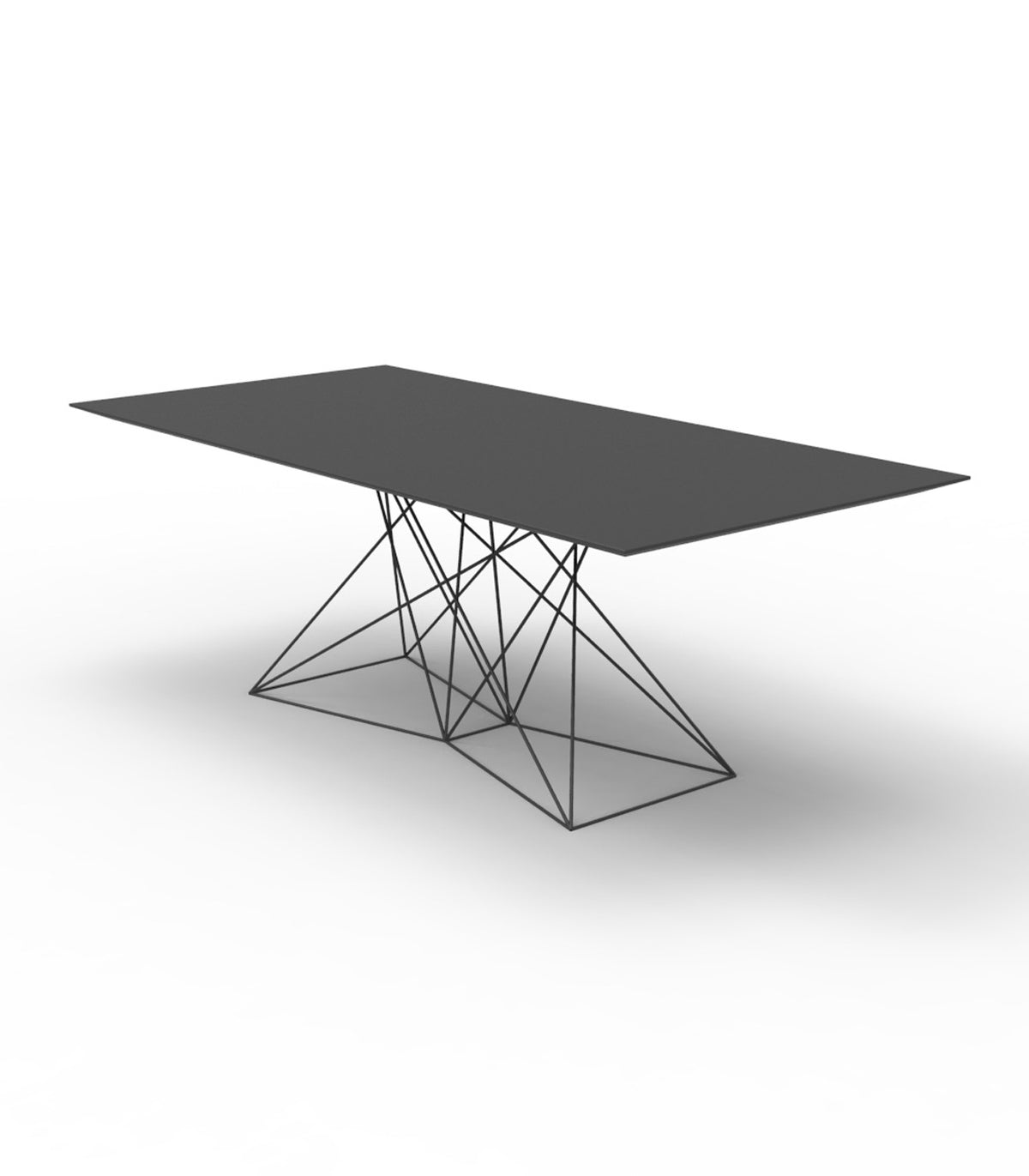 Faz Large Stainless Steel Dining Table Vondom - anthracite