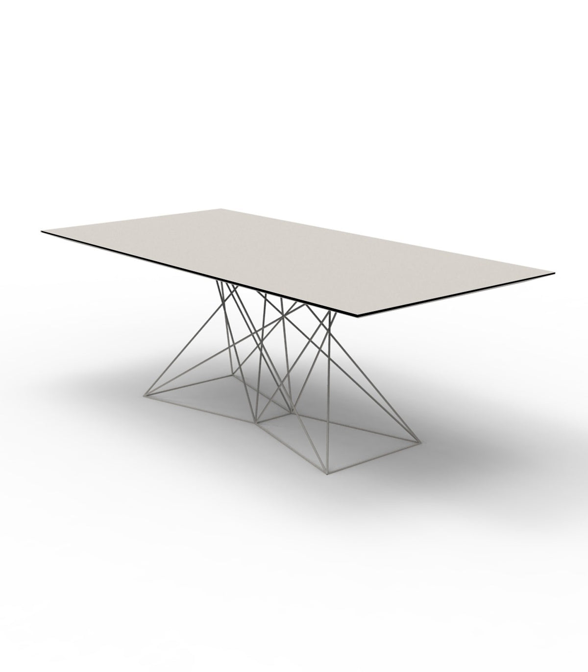 Faz Large Stainless Steel Dining Table Vondom - taupe