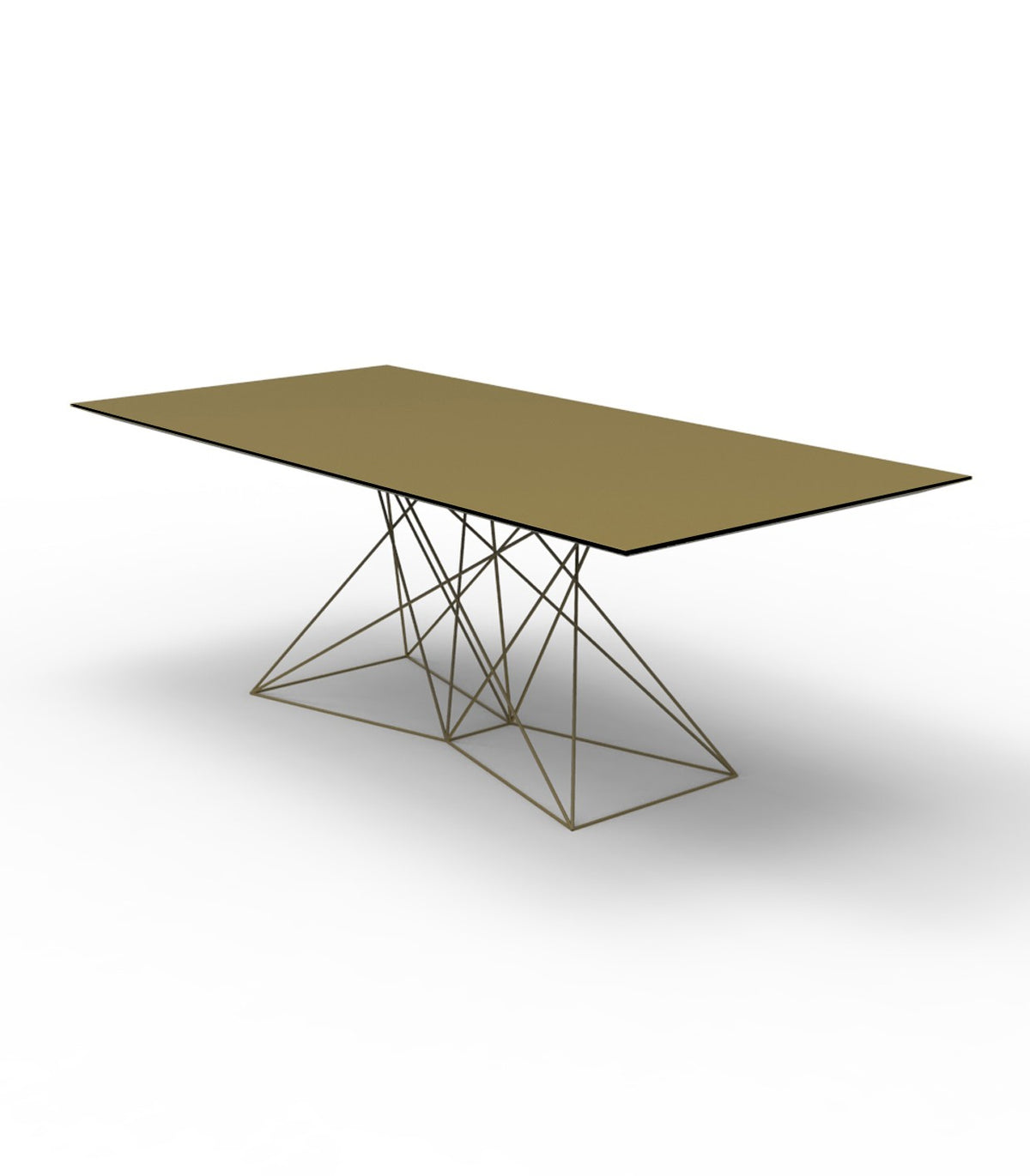 Faz Large Stainless Steel Dining Table Vondom - khaki