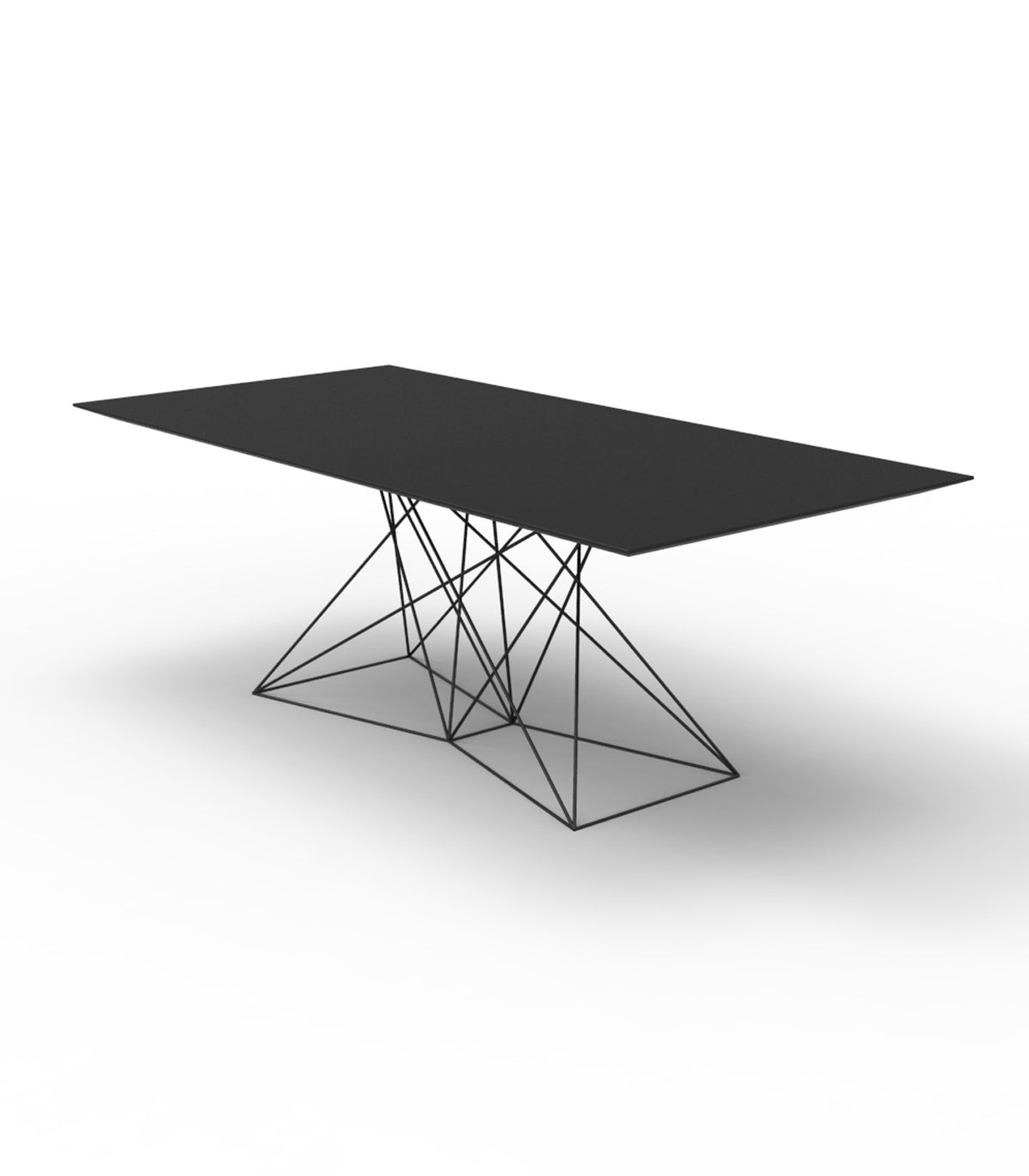 Faz Large Stainless Steel Dining Table Vondom - black