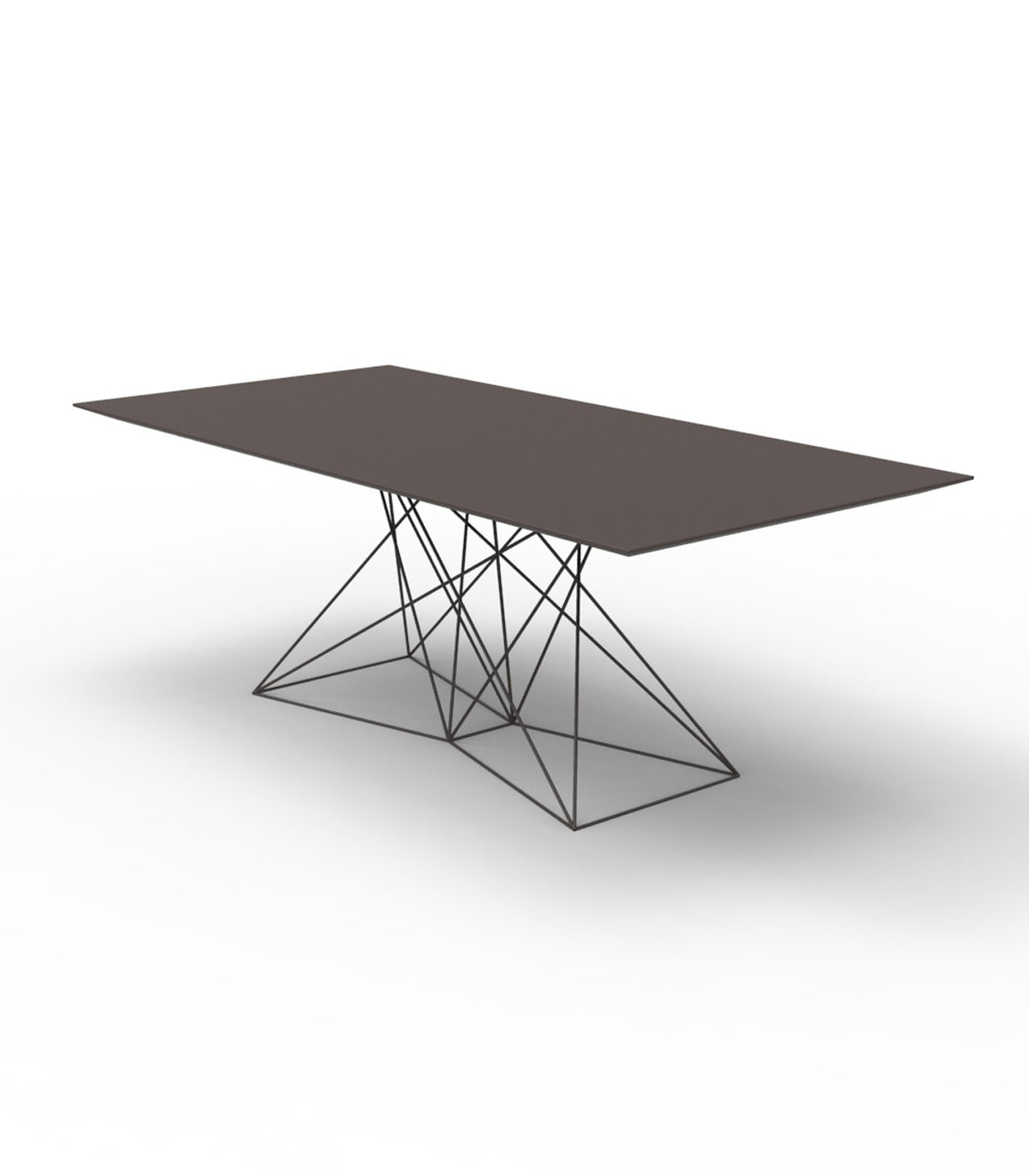 Faz Large Stainless Steel Dining Table Vondom - bronze