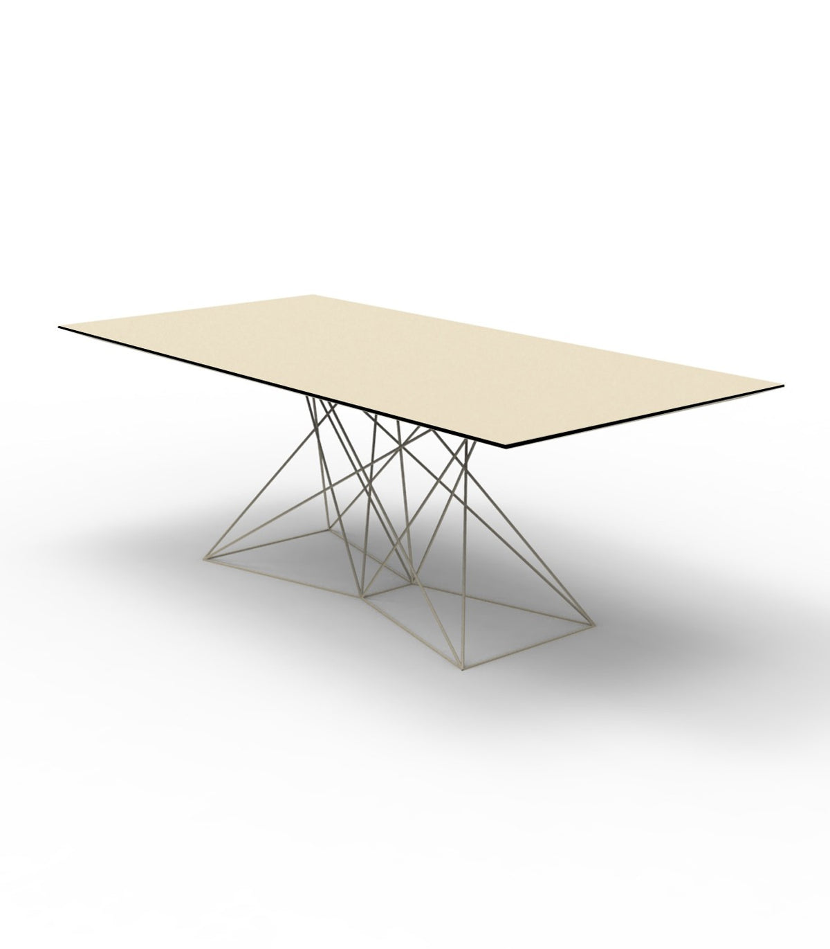 Faz Large Stainless Steel Dining Table Vondom - ecru