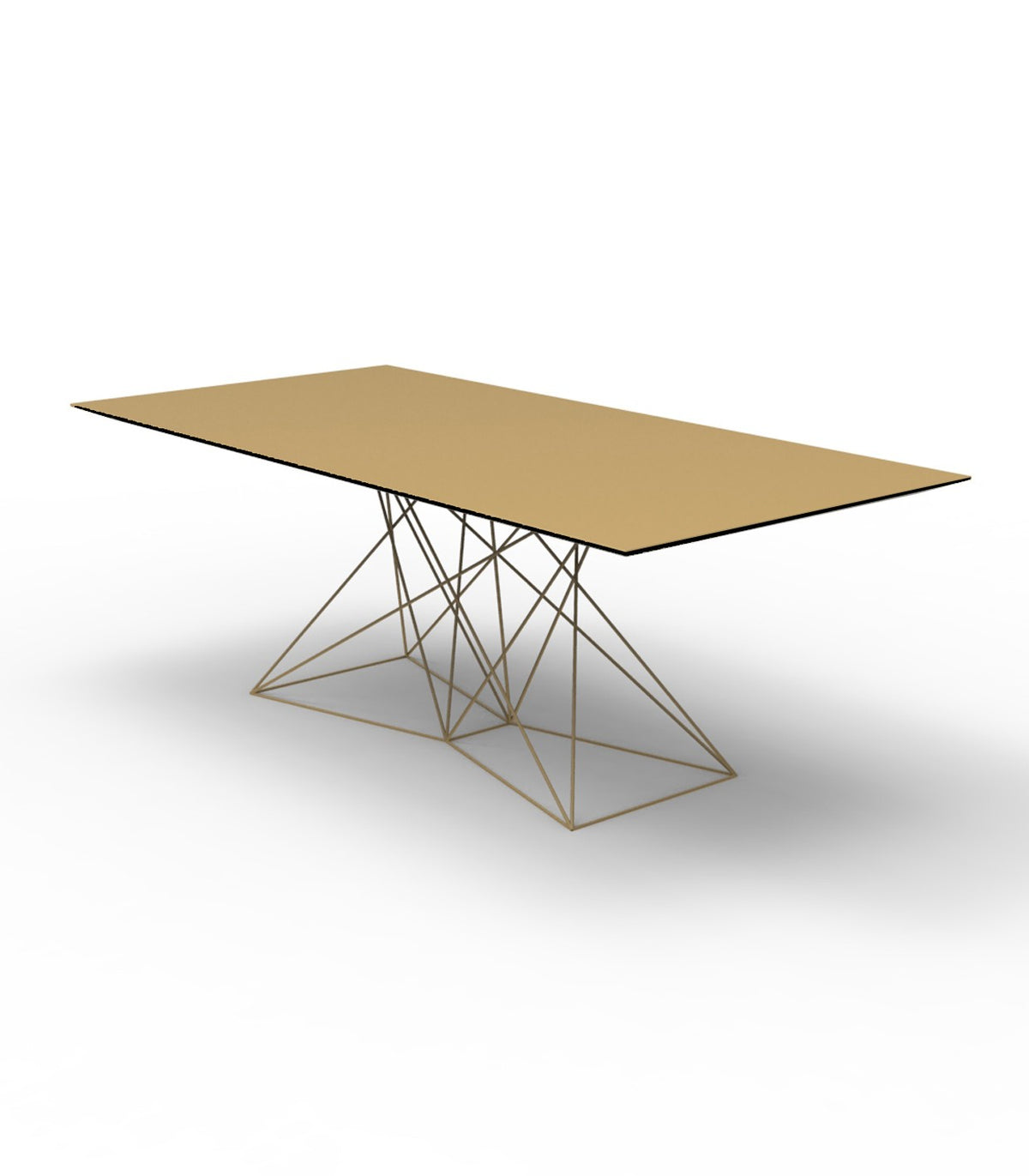Faz Grande Table de Repas en Inox Vondom - beige
