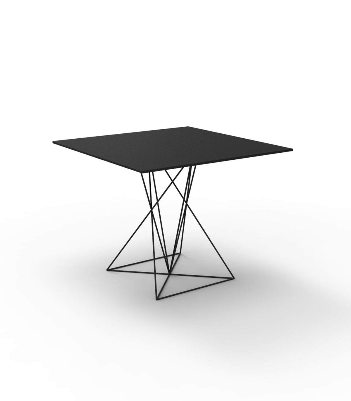 FAZ square stainless steel design table - Vondom - black