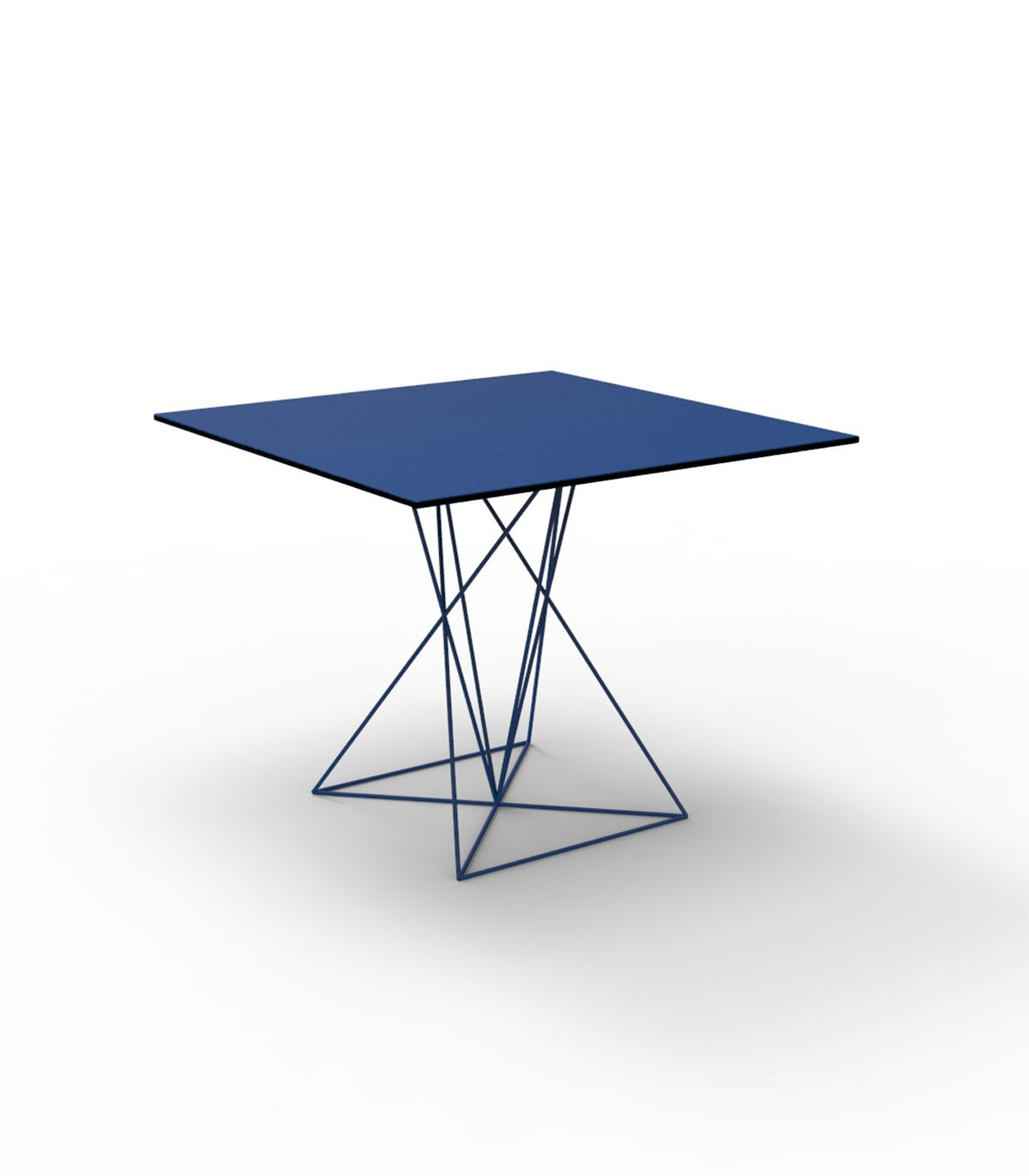 FAZ Table Design Carrée Inox Vondom - bleu