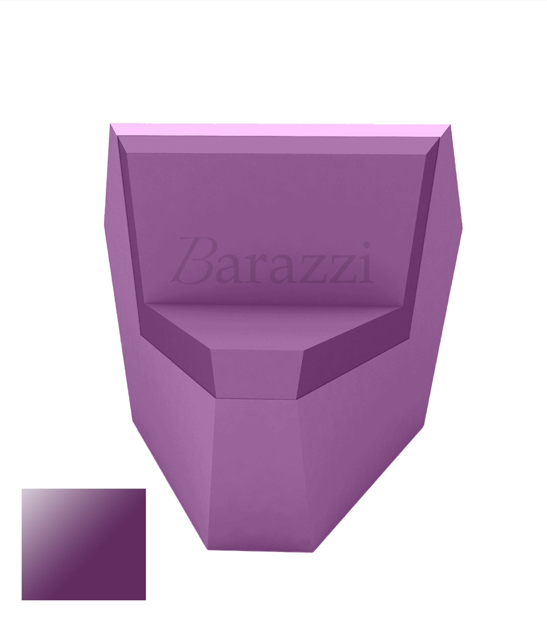 FAZ Sofa Angle 45 Prune Polyethylene Laque Vondom