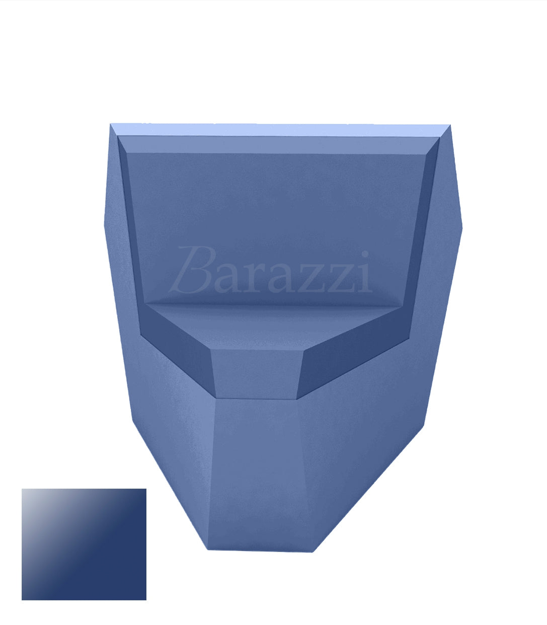  FAZ Sofa Angle 45 Bleu Polyethylene Laque Vondom