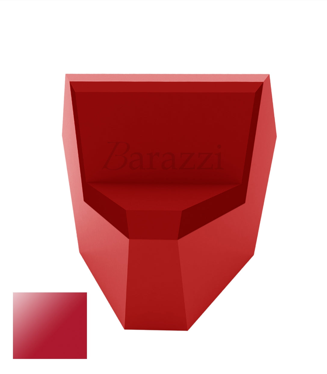 FAZ Sofa Angle 45 Rouge Polyethylene Laque Vondom
