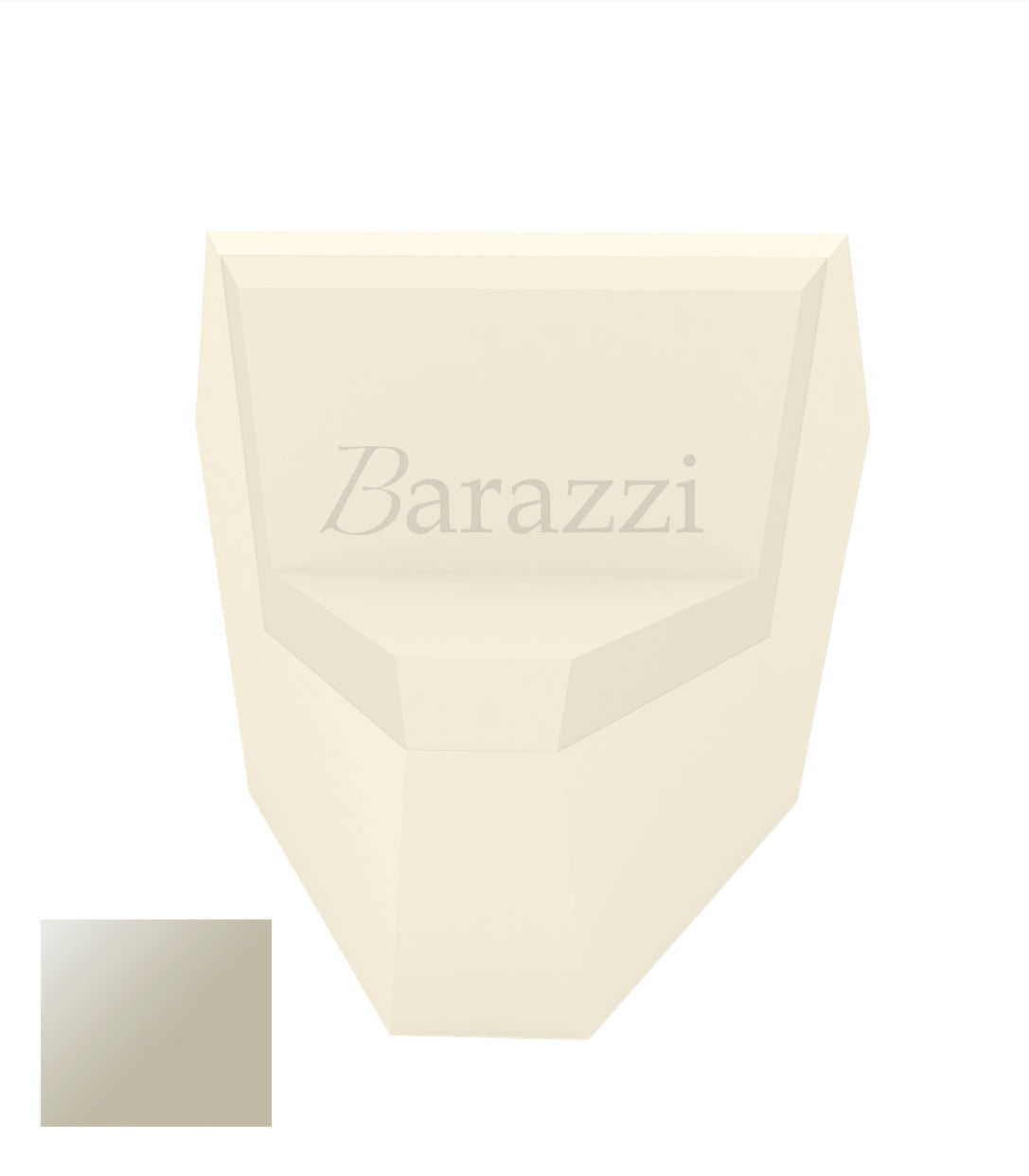 FAZ Sofa Angle 45 Ecru Polyethylene Laque Vondom