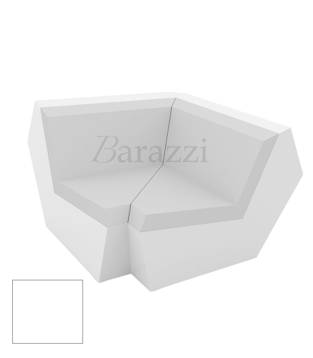 FAZ Sofa Angle 90 Blanc Polyethylene Laque Vondom