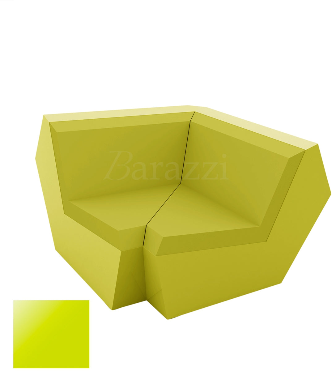 FAZ Sofa Angle 90 Pistache Polyethylene Laque Vondom