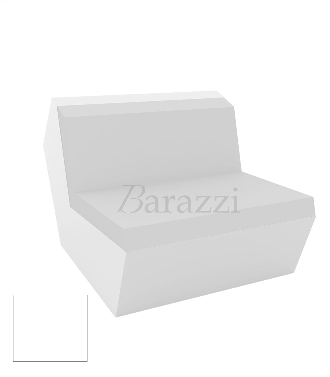 FAZ Sofa Armless White Lacquered Polyethylene Vondom