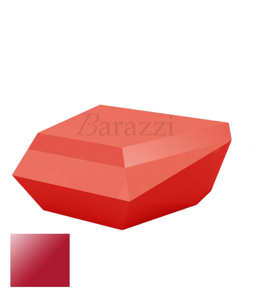 FAZ Sofa Chaiselongue Rouge Polyethylene Laque Vondom