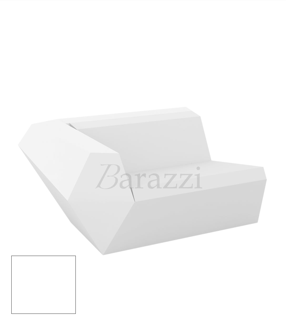 FAZ Sofa Droit Blanc Polyethylene Laque Vondom