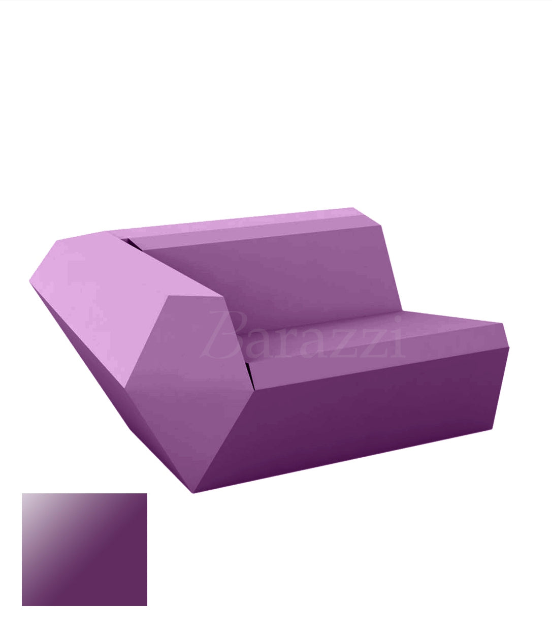  FAZ Sofa Droit Prune Polyethylene Laque Vondom