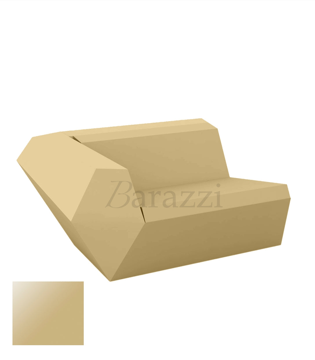 FAZ Sofa Droit Beige Polyethylene Laque Vondom