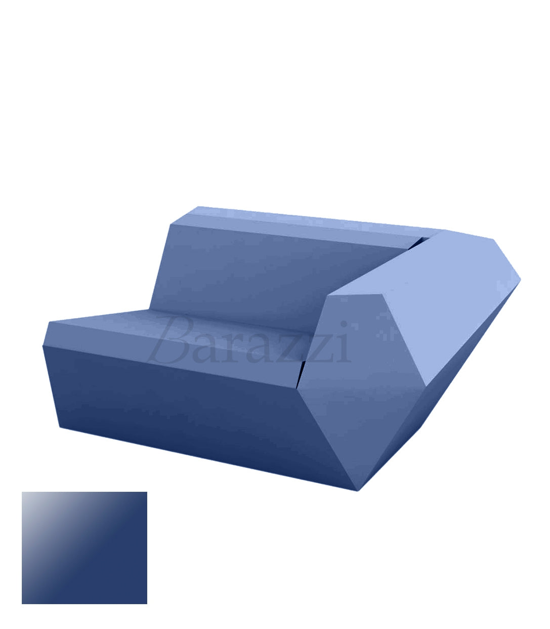 FAZ Sofa Gauche Bleu Polyethylene Laque Vondom