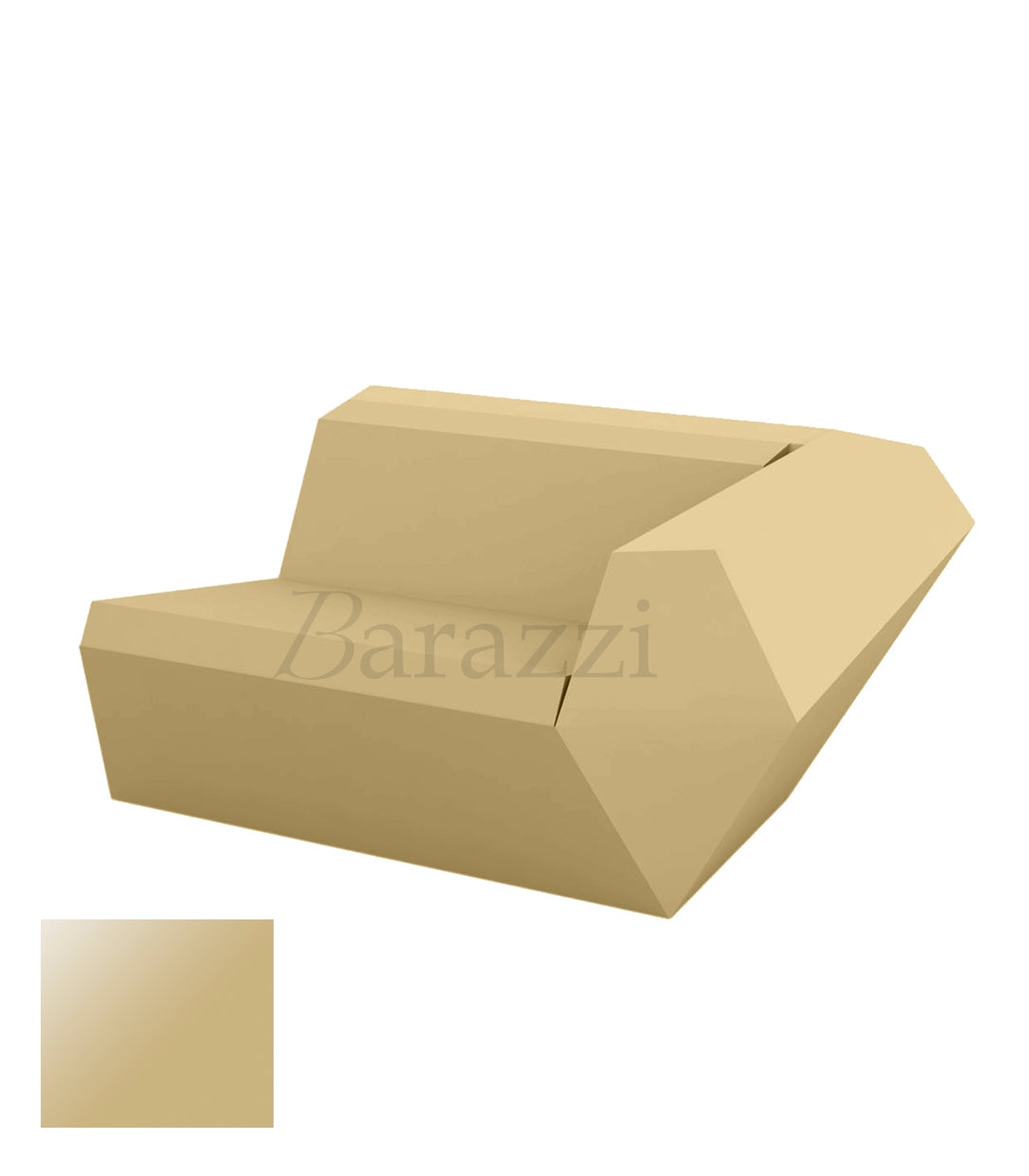 FAZ Sofa Gauche Beige Polyethylene Laque Vondom